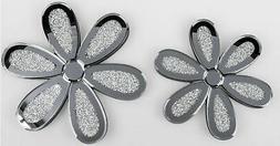 80973542 Parete Decorazione Brilliant-Blume 2er Set 25/30cm 