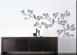 ADESIVI MURALI - WALL STICKERS FLOREALI - RAMI FIORI FARFALL