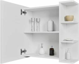 O Fynn Specchio Per Il Bagno Bianco Con Ripiani