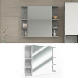 O Fynn Specchio Per Il Bagno Cemento Con Ripiani