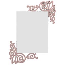 O Rettangolare Parete Legno Traforato Color Rosa Antico