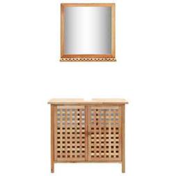 O 66x29x62cm Massello Naturale Noce Decor Nuovo 247607 Bagno