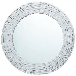Bianco Vimini Bagno Decorazione Specchio &Phi;60cm Rotondo 2876