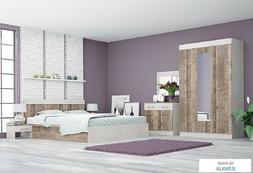 Camera da letto matrimoniale moderna completa modello Melani