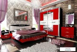 Camera da letto matrimoniale moderna letto contenitore Carme