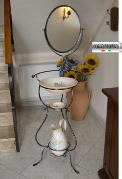 Catino portacatino toilette in ferro battuto 1171