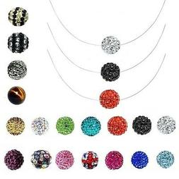 Collana Cristallo Su Filo Nylon Da Pesca Lunghezza & Scelta 
