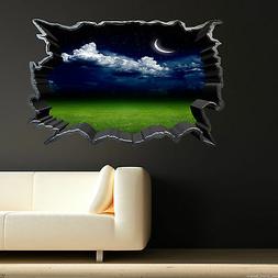 Completo Colore Luna Park Notte Camera Adesivo Parete Decalc