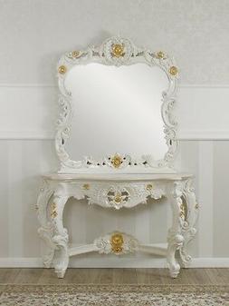 O Laia Stile Barocco Decape Avorio E Foglia Oro Marmo Crema 
