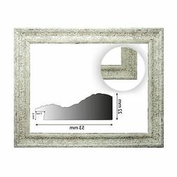 cornice barocca bianca finemente decorati 843 AVO, diverse v