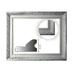 Cornice Barocca Bianco Con Argento Decorato 469 Bia / Arg , 