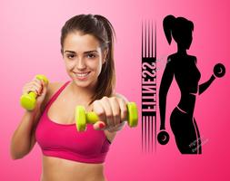 Fitness - PALESTRA motivazionale Adesivo da parete, RICEVIME
