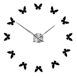 Grande orologio da parete 3D con superficie a specchio, deco