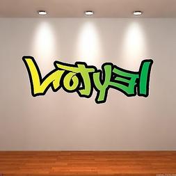 Grande Personalizzato Graffiti Nome Adesivo Muro a Colori Tr