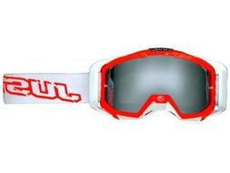 Just1 Iris maschera cross Neon Red/Specchio Argento