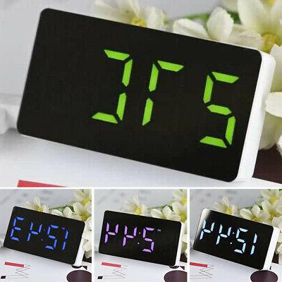 1 pz led specchio sveglia digitale elettronico