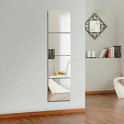 16pcs vetro specchio piastrelle adesivo da parete