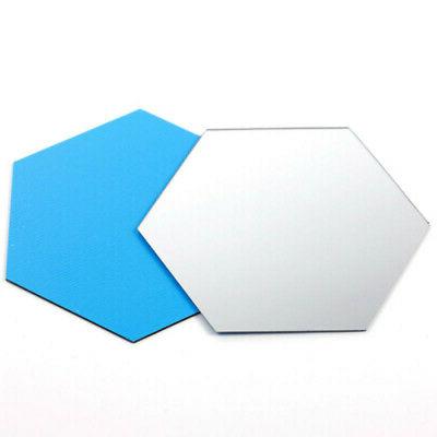 24 pezzi adesivi murali a specchio esagonale