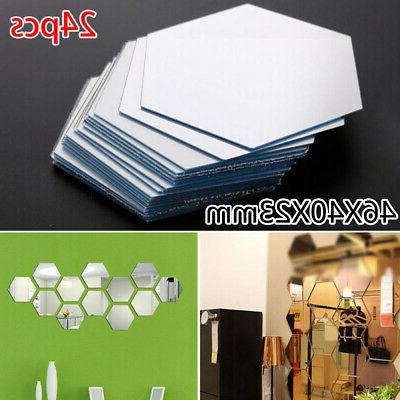 3d esagonale specchio acrilico adesivi da parete