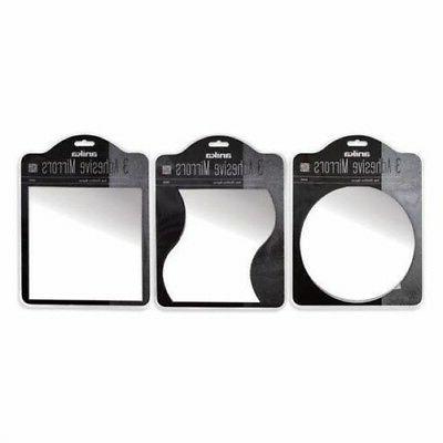 3 x adesivo specchi rotondo quadrato onda