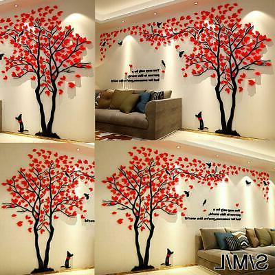 3d adesivi da parete albero specchio acrilico