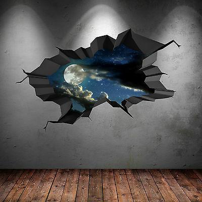 3d completo colore luna spazio astronomy incrinato