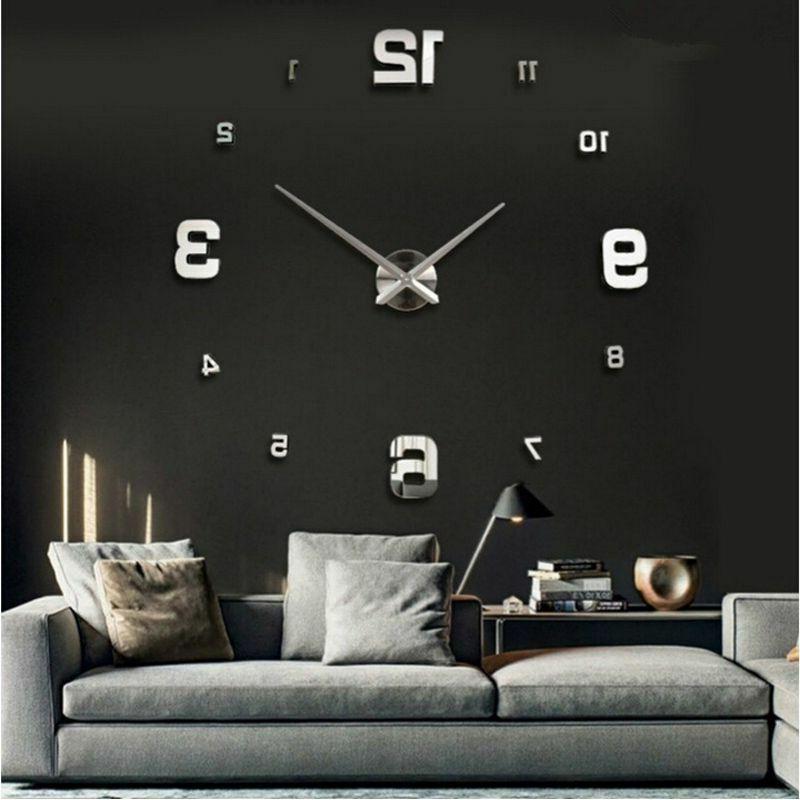 3d fai da te muro orologio adesivo