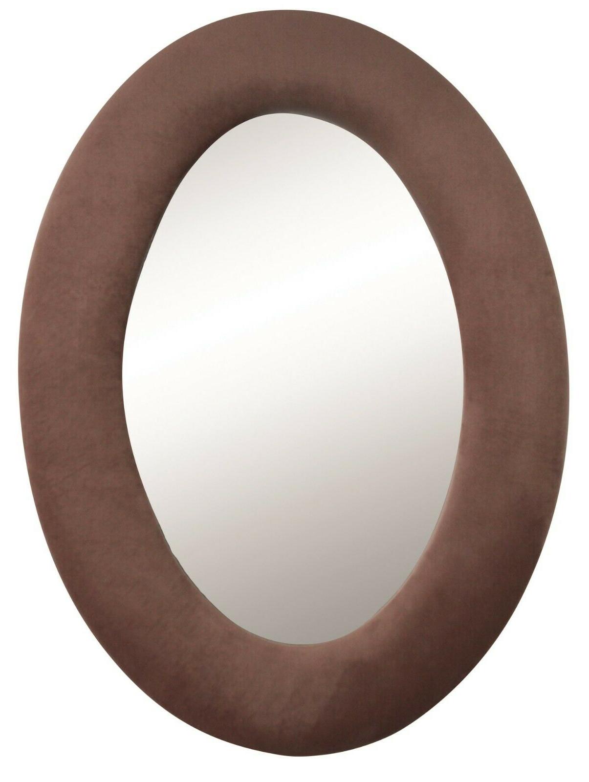 50cm ovale velluto incorniciato specchio da parete