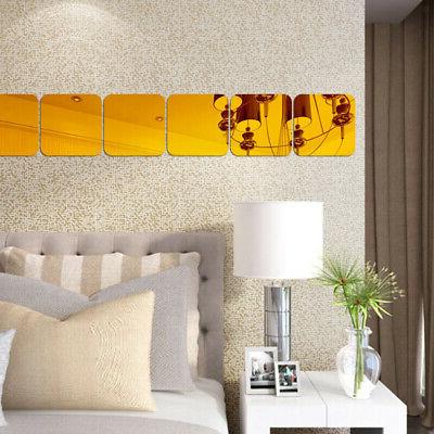 6 pezzi specchio decorativo adesivo da parete