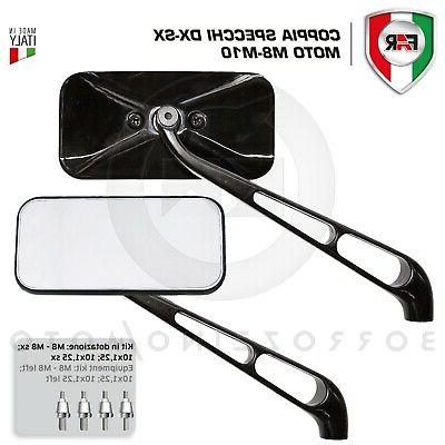 6024 specchi specchietti retrovisore nero manubrio moto