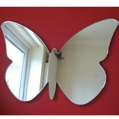 acrilico farfalla grande ali specchi misure 12cm