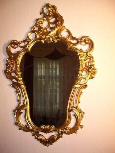 antico specchio da parete barocco bianco nero