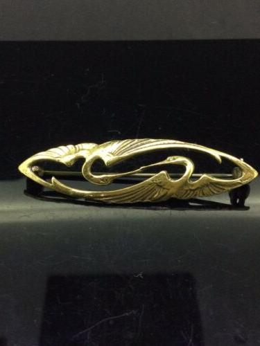 antico vintage spilla costume a specchio seagulls