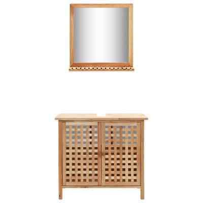 ax lavello specchio 66x29x62cm massello naturale noce