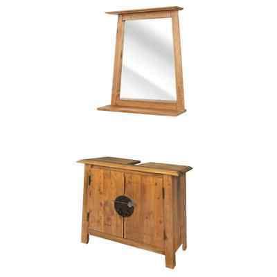 ax set bagno massello specchio pino riciclato