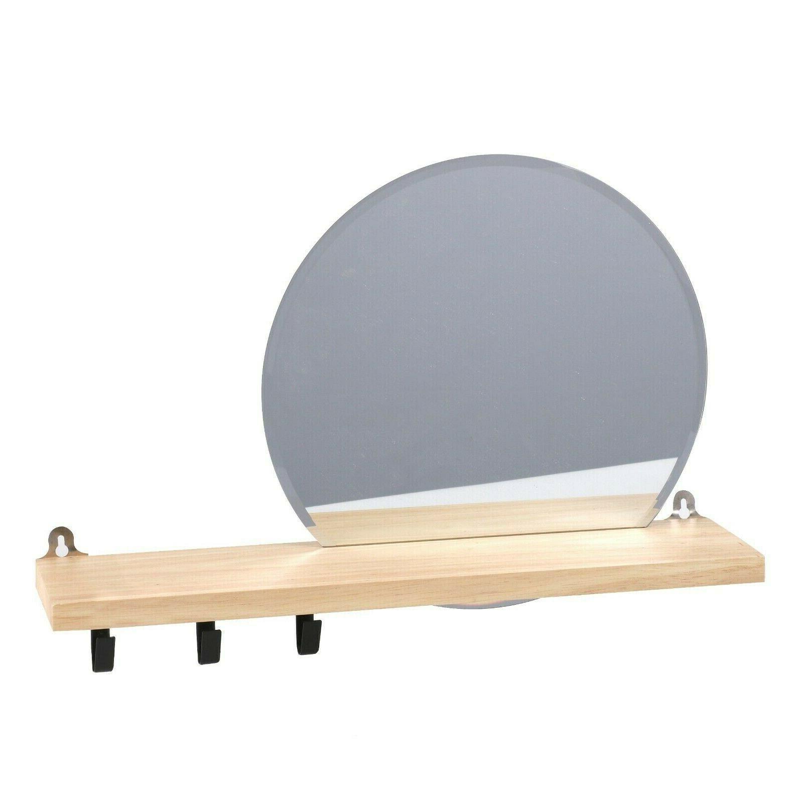 bagno specchio mensola da parete in legno