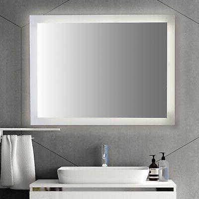 band specchio con retroilluminazione e sabbiatura perimetral