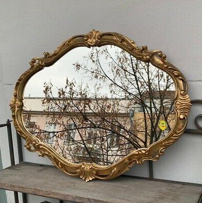 barocco specchio da parete oro ovale antico
