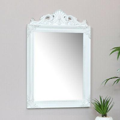 bianco antico specchio da parete shabby chic