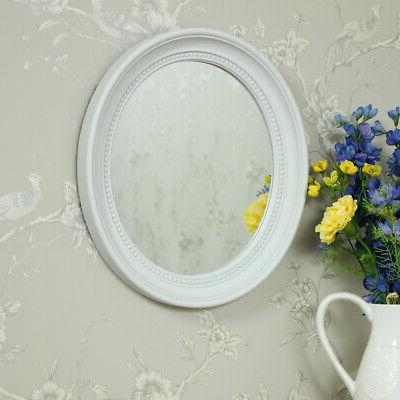 bianco ovale da parete specchio smussato camera