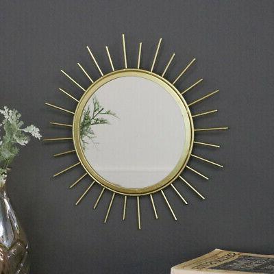 carina oro metallo sunburst muro specchio decorativo