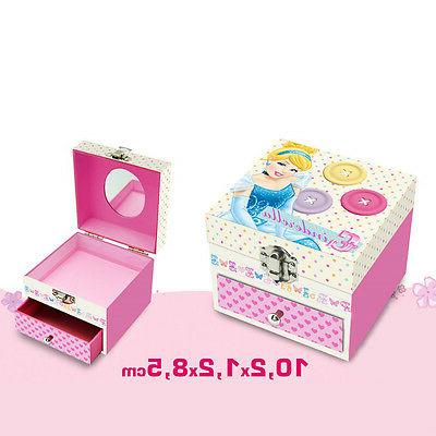 cenerentola portagioielli quadrato con specchio e cassetto