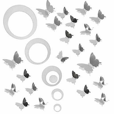 ckanday 48 pezzi cerchio specchio adesivo da