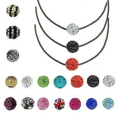 collana cristallo su cordino nero lunghezza