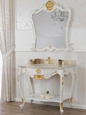consolle e specchio eleonor stile barocco decape