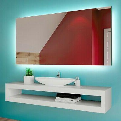 controluce led specchio su misura illuminazione sala