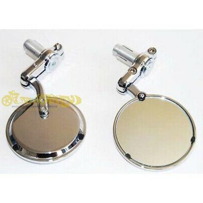 coppia specchi bar end alluminio cromato da