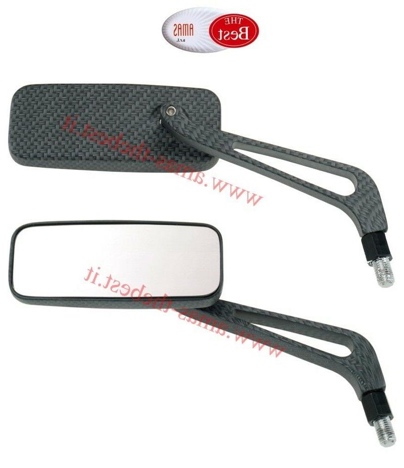 coppia specchi retrovisori alluminio moto carbon x