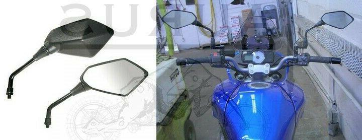 coppia specchi specchietti kawasaki style per moto