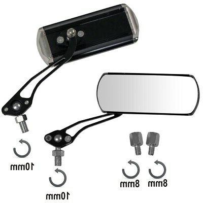 coppia specchietti retrovisori specchi moto chopper nero